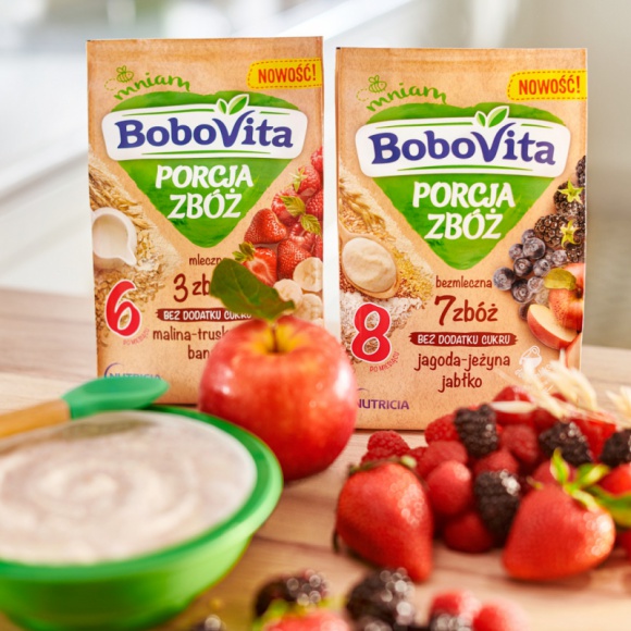 Odkryj to, co dobre dla maluszka – 6 nowych smaków kaszek BoboVita PORCJA ZBÓŻ
